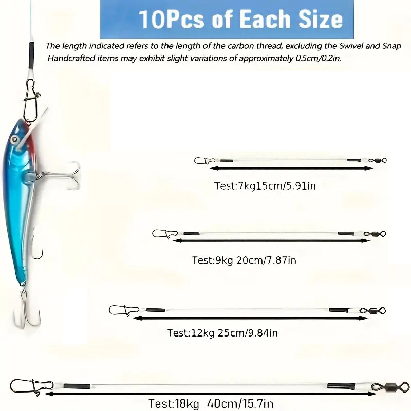 10pcs Heavy-Duty Fluorocarbon  - Fluorocarbon Line recension och pris