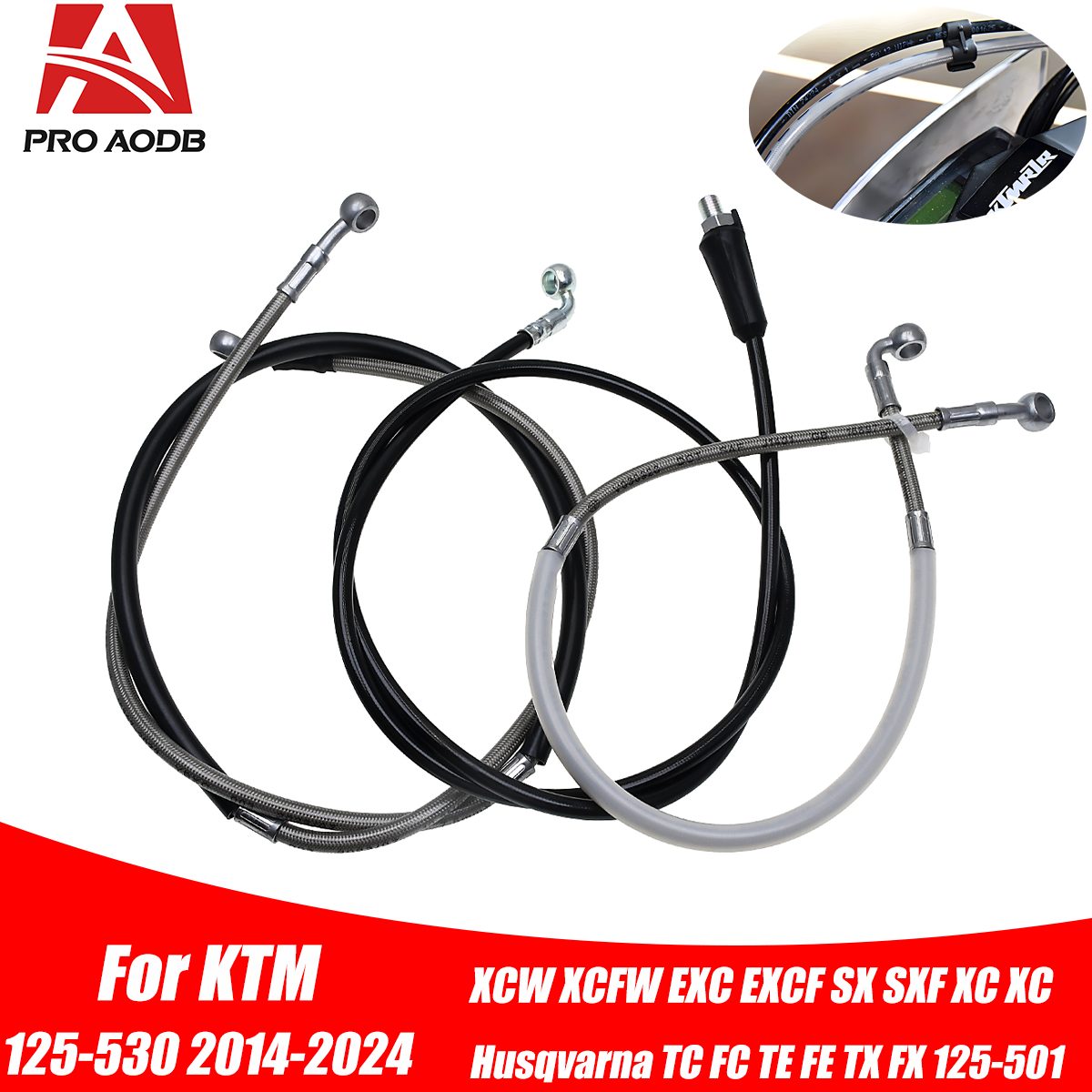 Motorcycle Front Rear Brake Oi - Braided Line recension och pris