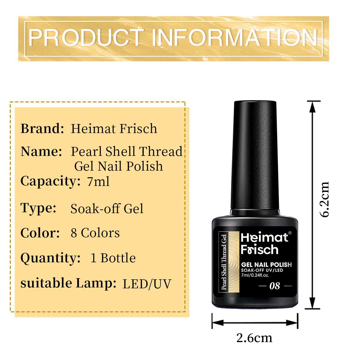 1 piece of shell line gel nail - Copolymer Line recension och pris