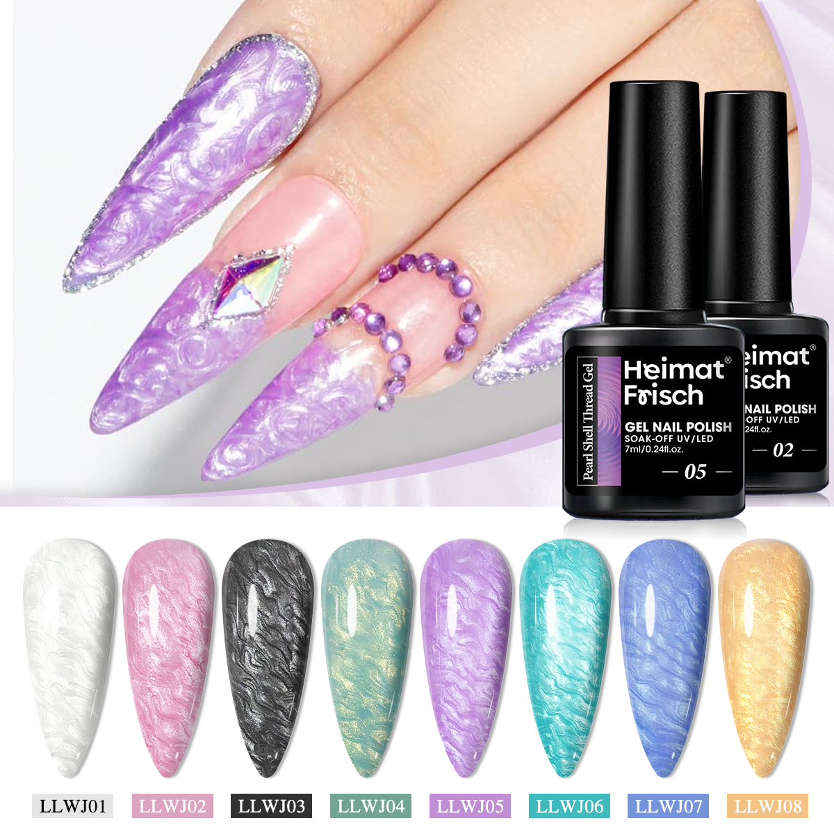 1 piece of shell line gel nail - Copolymer Line recension och pris